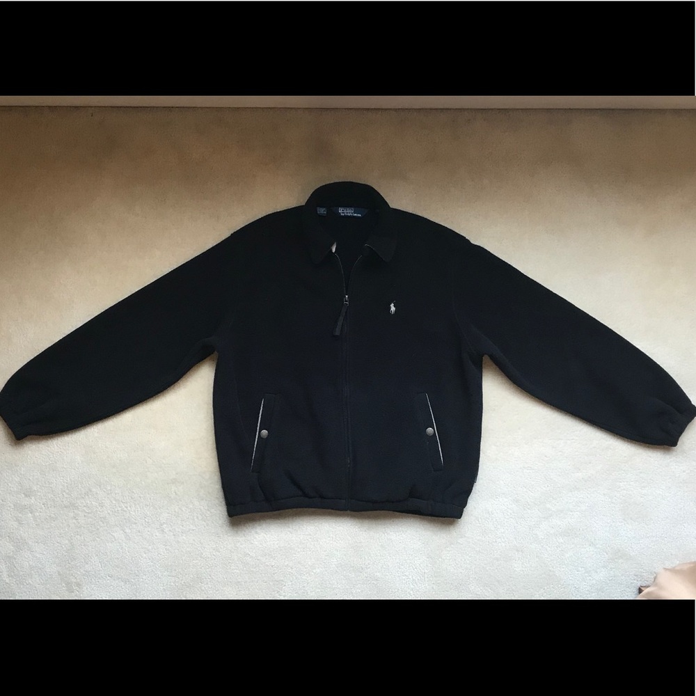Men’s Polo Fleece Black Jacket
